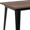 Flash Furniture Rectangle Black Metal Table, 30.25" x 60", 30.25" W, 60" L, 30.5" H, Wood, Wood Grain CH-61010-29M1-BK-GG - alternate 2